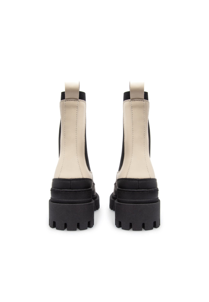 Last Studio Heila/01 Leather - Beige Ankle Boots Beige